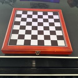 Vintage Brand New Cops And Robbers Chess Set In Cherry Wood Box