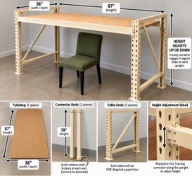 Custom Industrial Adjustable Pallet Rack/Work Table - $200 obo (reasonable offers considered)