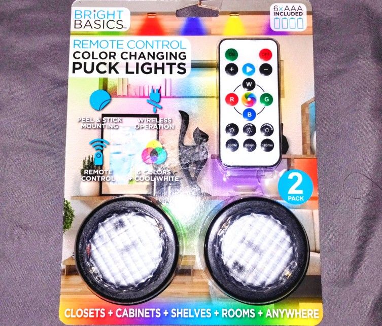NEW remote control color changing puck lights