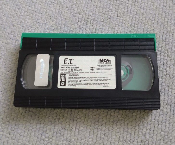 VINTAGE 1988 E.T. THE EXTRA TERRESTRIAL MOVIE VHS VIDEO CASSETTE TAPE