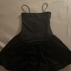 black mini dress
