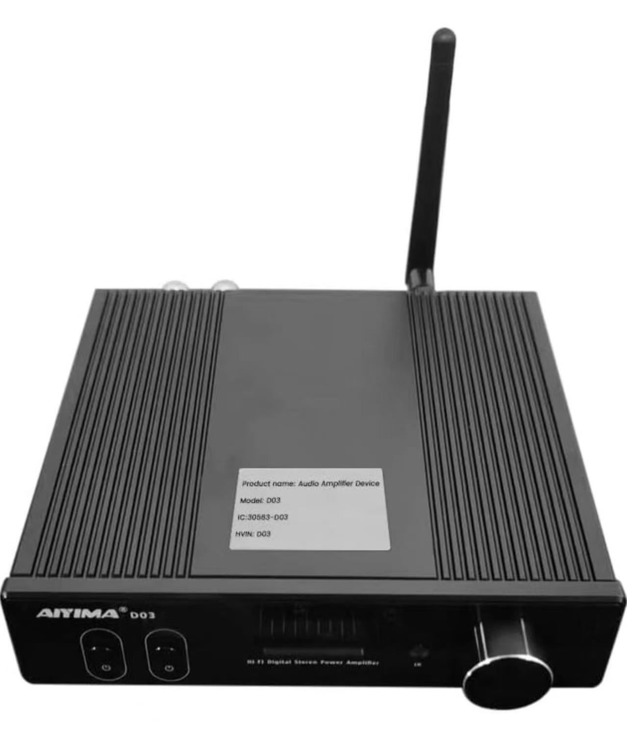 AIYIMA D03 Bluetooth 5.0 DAC Amplifier 150 Watt x 2 Stereo HiFi 2.1 CH Digital Sound Amplificador 24Bit/192kHz Class D Power Amp USB Coaxial Optical O