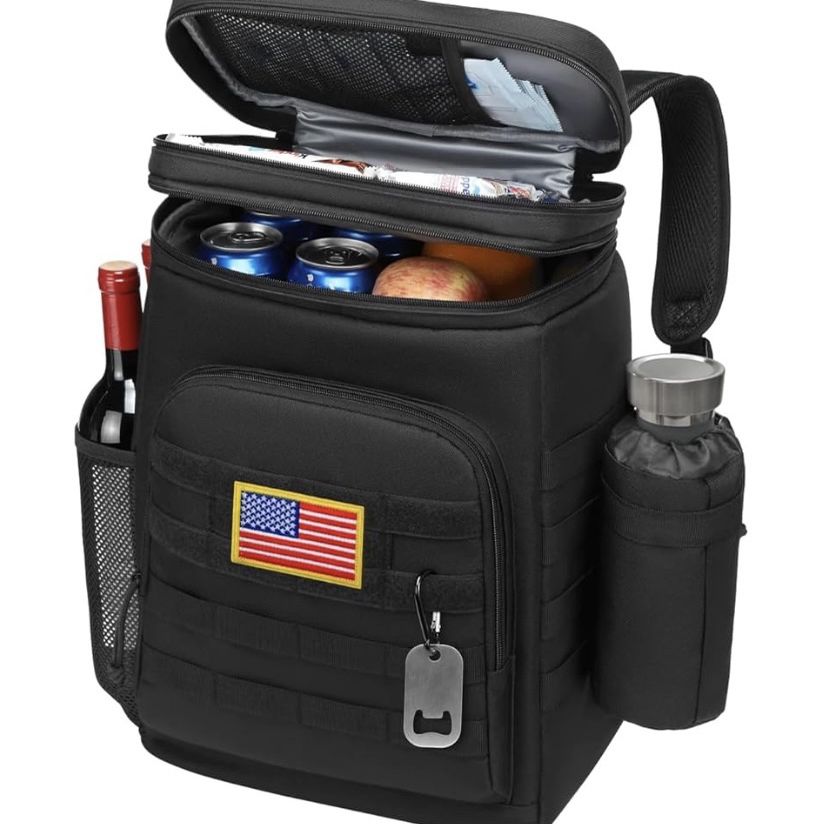 Black Backpack Cooler Tactical Insulated
