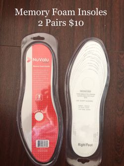Memory Foam Insoles 🦶 Molds to your foot🦶for Comfort Walking🚶 Cut to fit any shoes Men or Women 2 pairs for $10 or Or $6 a pair