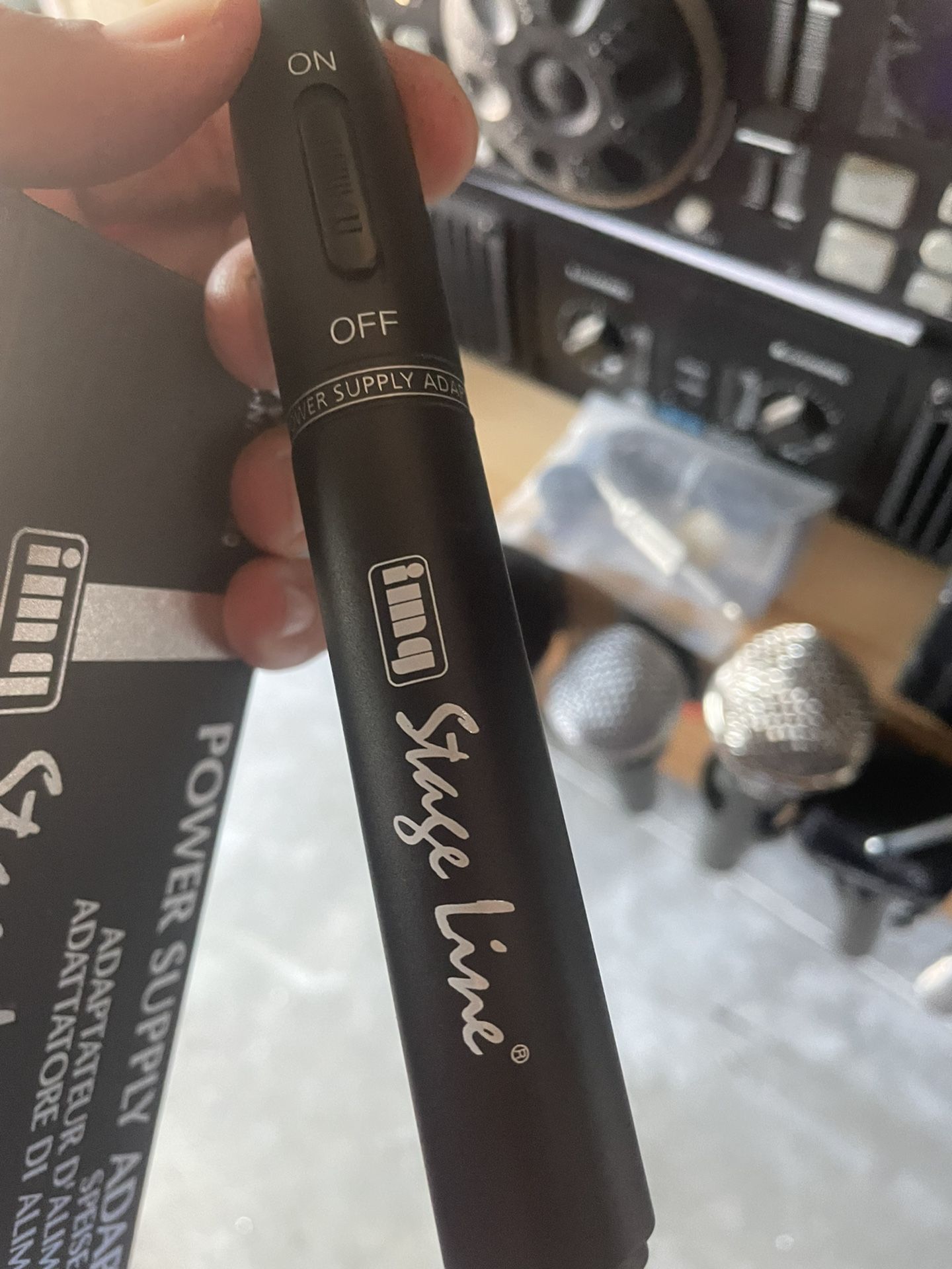 Microphone phantom power adapter stageline new