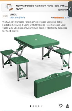 Portable Folding Picnic Camping Table