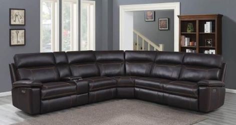 Power reclining sectional sofa