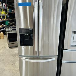 LG 21.8 cu. ft. 3-Door Smart French Door Refrigerator with Ice Maker and Water Dispenser in Stainless Steel $699 