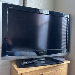37” Sharp TV and Stand