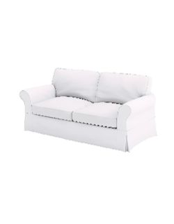 White Slipcovered Two-Seat Sofa