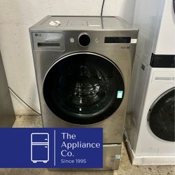 LG Front Load Washer & Dryer In One Combo with Pedestal