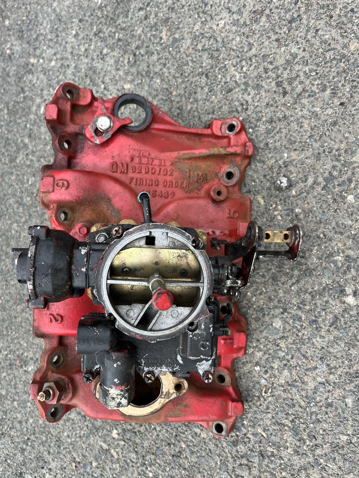 Volvo Penta 4.3 Intake Manifold End Carburetor