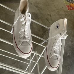 White High Top Converse Size 13 - Brand New