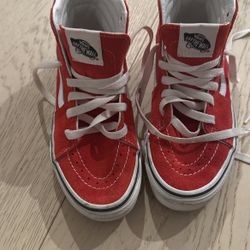 Vans .size 3us .Good Condition Red 