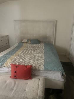 Cal King Bed Velvet Frame with Mattress