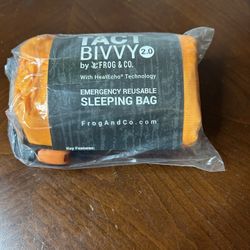 TACT Bivvy Emergency Survival Sleeping Bag Lightweight Waterproof Color Orange