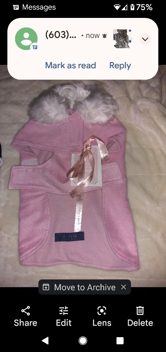 Pink Sherpa Dog Coat 🐾💌 💌