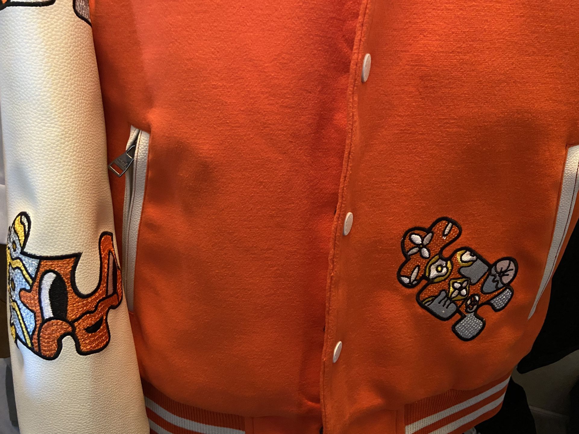orange lv jacket