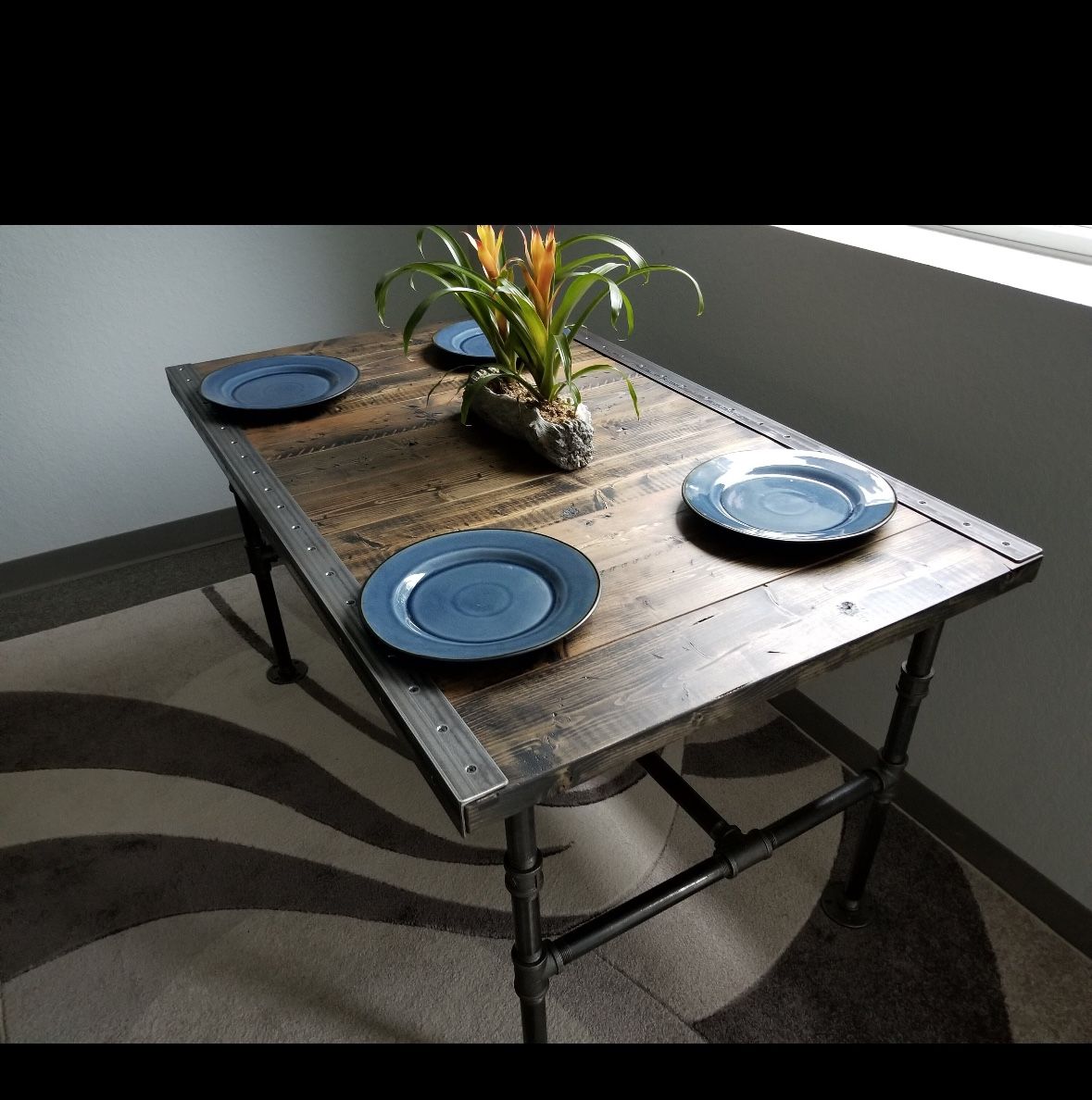 Industrial Style Table, MADE IN USA
