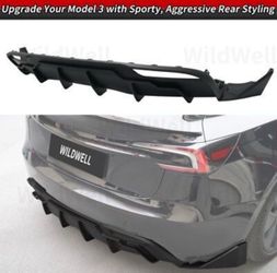For 2024-2025 Tesla Model 3 Highland Rear Diffuser Performance Matte Black Brand new still in the box E337
