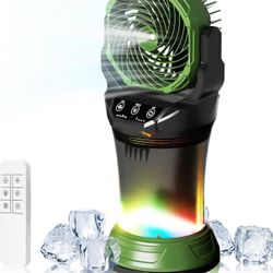 Portable Misting Fan with Remote & 30000mAh Rechargeable Misting Fans