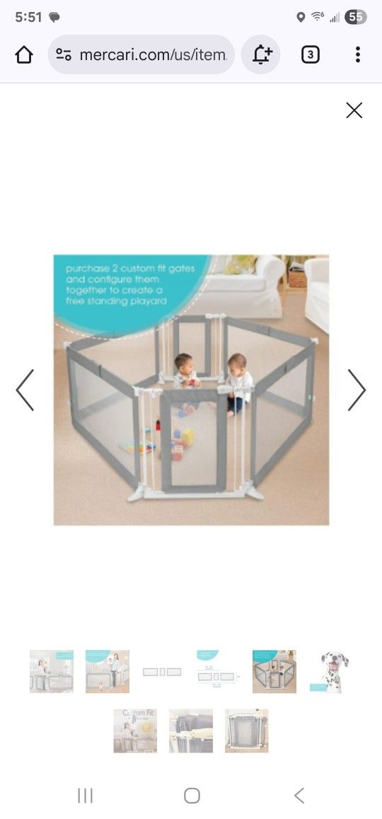 3 Panel Adjustable Safety Gate