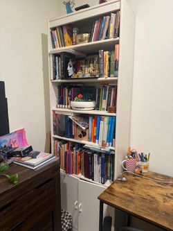 White bookshelf