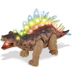 New AZ Trading & Import Stegosaurus Dinosaur with Lights and Sounds (Brown) 