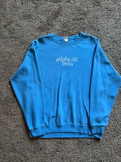 Blue Alpha Xi Delta crewneck