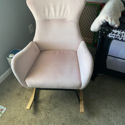 modern pink nursery rocking chair /glider