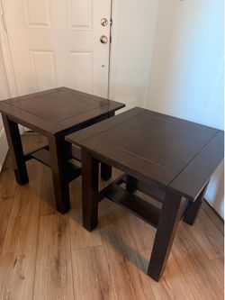 Wood end tables