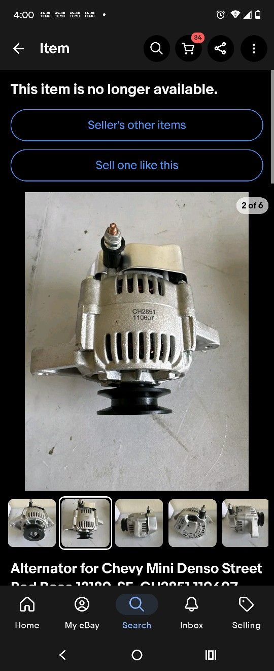 Alternator for Chevy Mini Denso Street Rod Race