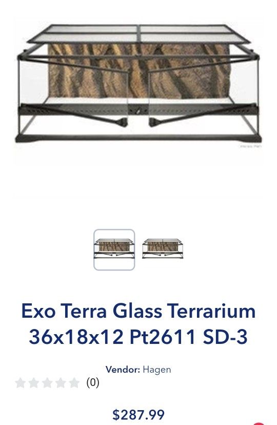 ExoTerra Natural Terrarium/Tank Large Low