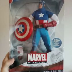 Marvel Captain America 12" W/Shield Ultimate Series. Retired. NIB! BIG Figure!