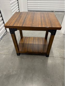 Solid wood brown end tables