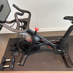 Peloton Bike With Peloton Exercise Bands