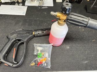 Short pressure gun / pressure sprayer