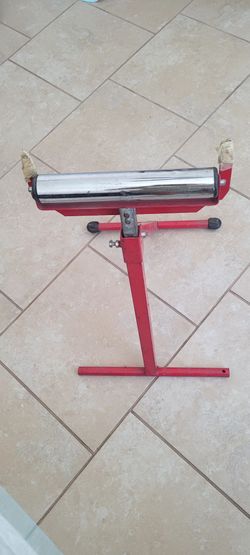 Folding roller stand height adjustable