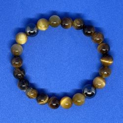 .Charged Hematite& GOLD & Brown Tiger Eye Bracelet (known For: Protection,Decision & $ Making,Calm Emotions,remove Negativity)