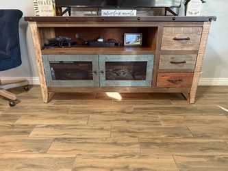 Rustic Solid Wood TV Console / Media Center
