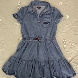 Tommy Hilfiger Girls Denim Dress Size M (8/10)