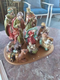 9 PC.  Nativity Set