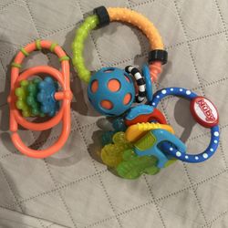 Three Baby Teething Toys