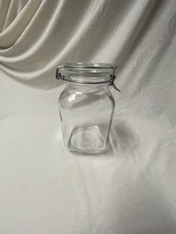 8” Glass Mason Jar with Lid