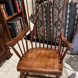 Cherry Wood Rocking Chair
