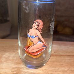 Vintage Girlie Glass "Peek a Boo" Glass Rare