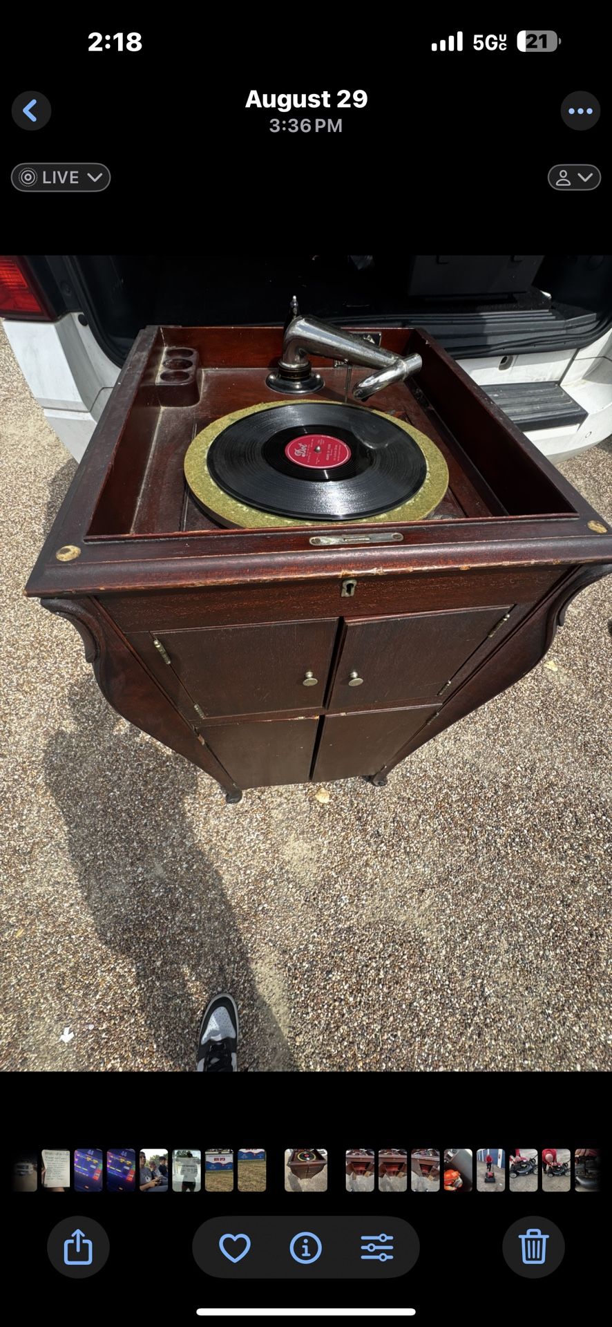 Antique Victor Record Player