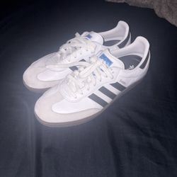 Size 11 White Adidas Sambas