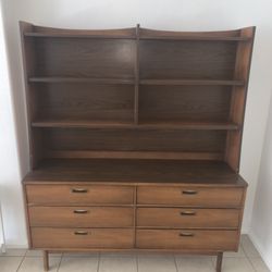 Mid Century Dresser with bookshelf 
