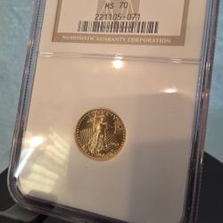 Gold 2002 MS70 Eagle $5 Coin